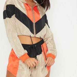 PLT Shell Cream Colorblock Short Set US2